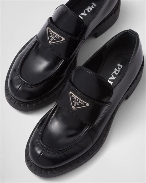 prada brushed leather loafers womens|prada suede loafer booties.